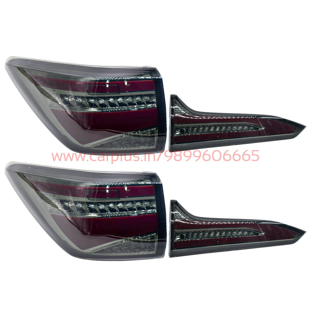 
                  
                    KMH Tail Lamps for Toyota Fortuner (2nd GEN, AUDI A7 Inspired)-AFTERMARKET TAIL LIGHT-KMH-TAILLAMP-SET OF 4 PCS-SMOKE-CARPLUS
                  
                