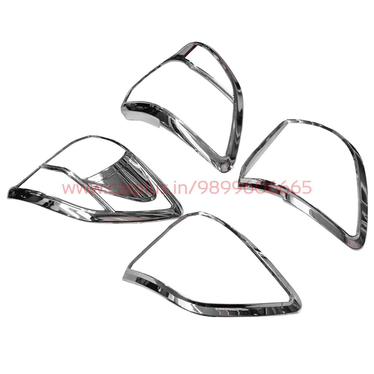 KMH Tail Light Cover New for Fortuner Set of 4 Pcs (Chrome) CARPLUS