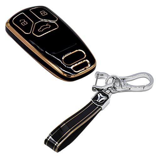 
                  
                    Kmh TPU Gold Key Cover For Audi D1 (KC-47)-KEY COVER - TPU GOLD-KMH-PACK OF 1 WITH 1 KEYRING-BLACK-CARPLUS
                  
                