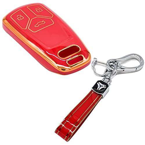 
                  
                    Kmh TPU Gold Key Cover For Audi D1 (KC-47)-KEY COVER - TPU GOLD-KMH-PACK OF 1 WITH 1 KEYRING-RED-CARPLUS
                  
                