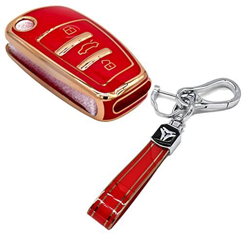 
                  
                    Kmh TPU Gold Key Cover For Audi D2 (KC-57)-KEY COVER - TPU GOLD-KMH-PACK OF 1 WITH 1 KEYRING-RED-CARPLUS
                  
                