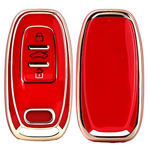 
                  
                    Kmh TPU Gold Key Cover For Audi D3 (KC-202)-KEY COVER - TPU GOLD-KMH-PACK OF 1-RED-CARPLUS
                  
                