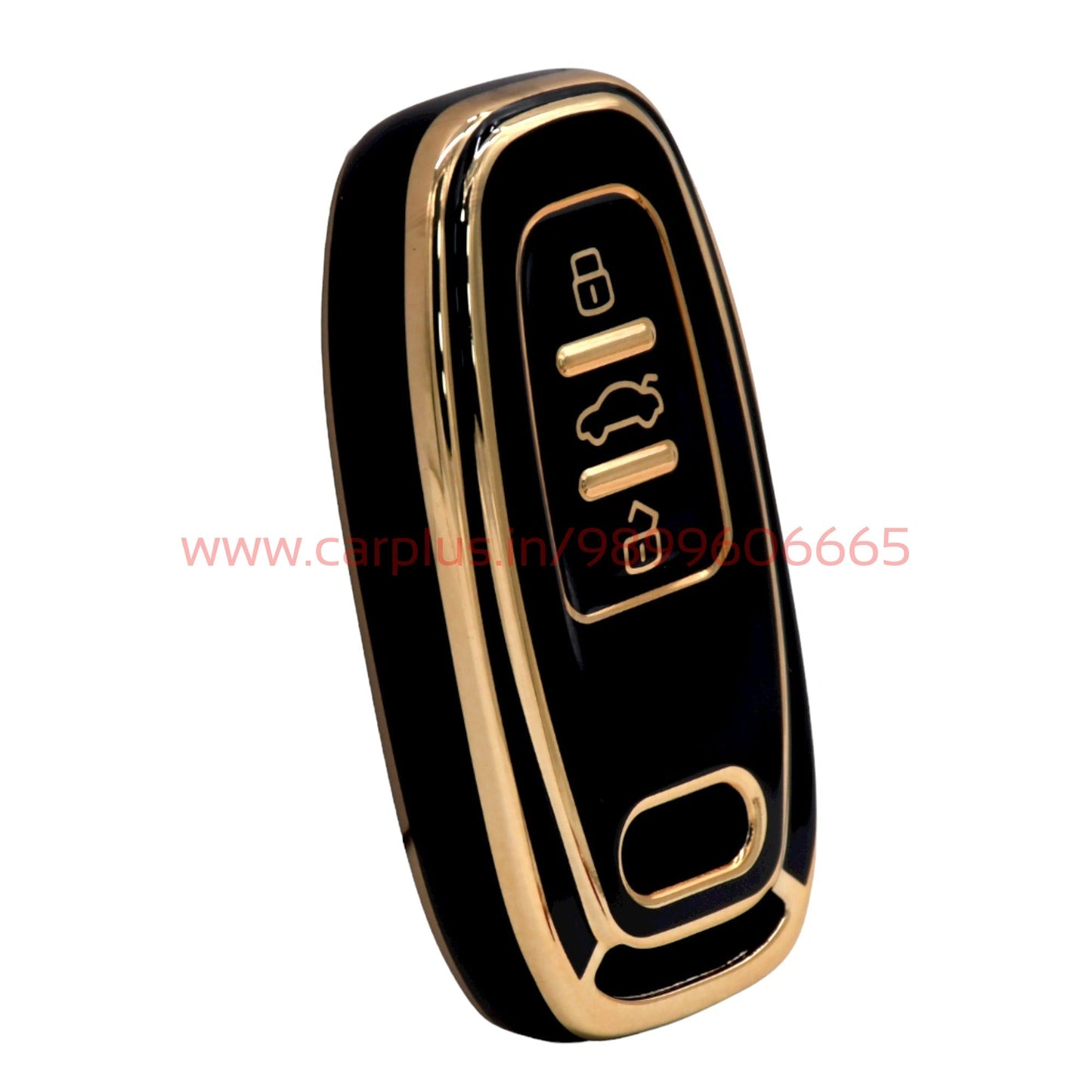 
                  
                    Kmh TPU Gold Key Cover For Audi D3 (KC-202)-KEY COVER - TPU GOLD-KMH-PACK OF 1-BLACK-CARPLUS
                  
                