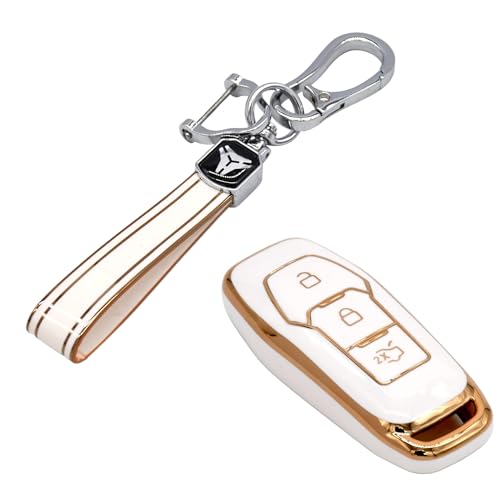 
                  
                    Kmh TPU Gold Key Cover For Ford D1 (KC-12)-KEY COVER - TPU GOLD-KMH-PACK OF 1 WITH 1 KEYRING-WHITE-CARPLUS
                  
                