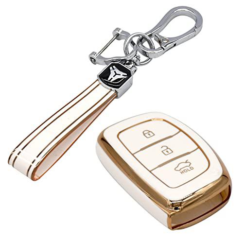 
                  
                    Kmh TPU Gold Key Cover For Hyundai D1 (KC-07)-KEY COVER - TPU GOLD-KMH-PACK OF 1 WITH 1 KEYRING-WHITE-CARPLUS
                  
                