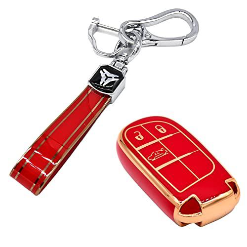 
                  
                    Kmh TPU Gold Key Cover For Jeep D1 (KC-36)-KEY COVER - TPU GOLD-KMH-PACK OF 1 WITH 1 KEYRING-RED-CARPLUS
                  
                