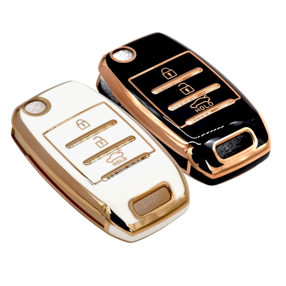 
                  
                    Kmh TPU Gold Key Cover For Kia D2 (KC-35)-KEY COVER - TPU GOLD-KMH-PACK OF 2-BLACK & WHITE-CARPLUS
                  
                