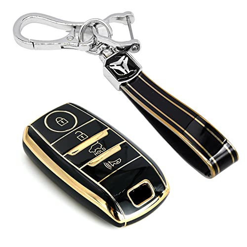 
                  
                    Kmh TPU Gold Key Cover For Kia D3 (KC-49)-KEY COVER - TPU GOLD-KMH-PACK OF 1 WITH 1 KEYRING-BLACK-CARPLUS
                  
                