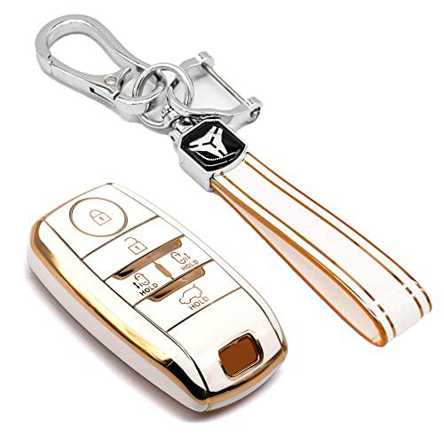 
                  
                    Kmh TPU Gold Key Cover For Kia D4 (KC-51)-KEY COVER - TPU GOLD-KMH-PACK OF 1 WITH 1 KEYRING-WHITE-CARPLUS
                  
                