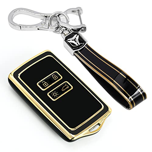 
                  
                    Kmh TPU Gold Key Cover For Renault D5 (KC-46)-KEY COVER - TPU GOLD-KMH-PACK OF 1 WITH 1 KEYRING-BLACK-CARPLUS
                  
                