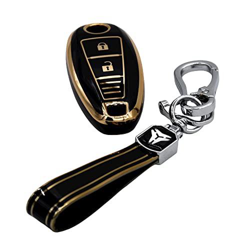 
                  
                    Kmh TPU Gold Key Cover For Suzuki D2 (KC-04)-KEY COVER - TPU GOLD-KMH-PACK OF 1 WITH 1 KEYRING-BLACK-CARPLUS
                  
                
