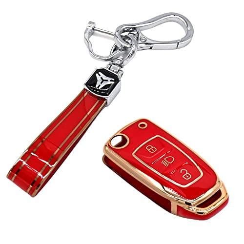 
                  
                    Kmh TPU Gold Key Cover For Tata D1 (KC-29)-KEY COVER - TPU GOLD-KMH-PACK OF 1 WITH 1 KEYRING-RED-CARPLUS
                  
                