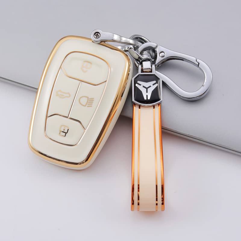 
                  
                    Kmh TPU Gold Key Cover For Tata D2 (KC-08)-KEY COVER - TPU GOLD-KMH-PACK OF 1 WITH 1 KEYRING-WHITE-CARPLUS
                  
                