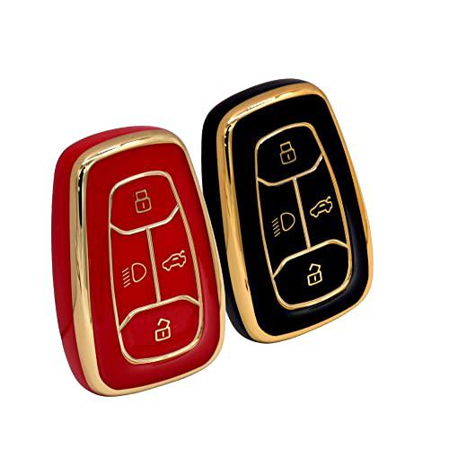 
                  
                    Kmh TPU Gold Key Cover For Tata D2 (KC-08)-KEY COVER - TPU GOLD-KMH-PACK OF 1-RED-CARPLUS
                  
                