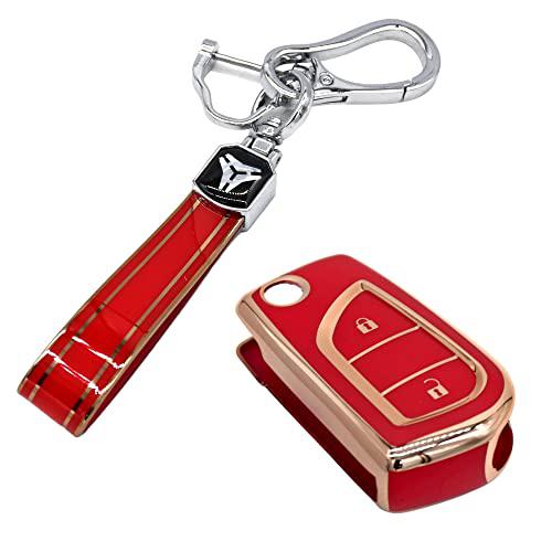 
                  
                    Kmh TPU Gold Key Cover For Toyota D4 (KC-207)-KEY COVER - TPU GOLD-KMH-PACK OF 1 WITH 1 KEYRING-RED-CARPLUS
                  
                