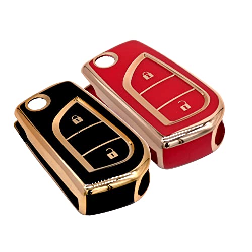 
                  
                    Kmh TPU Gold Key Cover For Toyota D4 (KC-207)-KEY COVER - TPU GOLD-KMH-PACK OF 1-RED-CARPLUS
                  
                