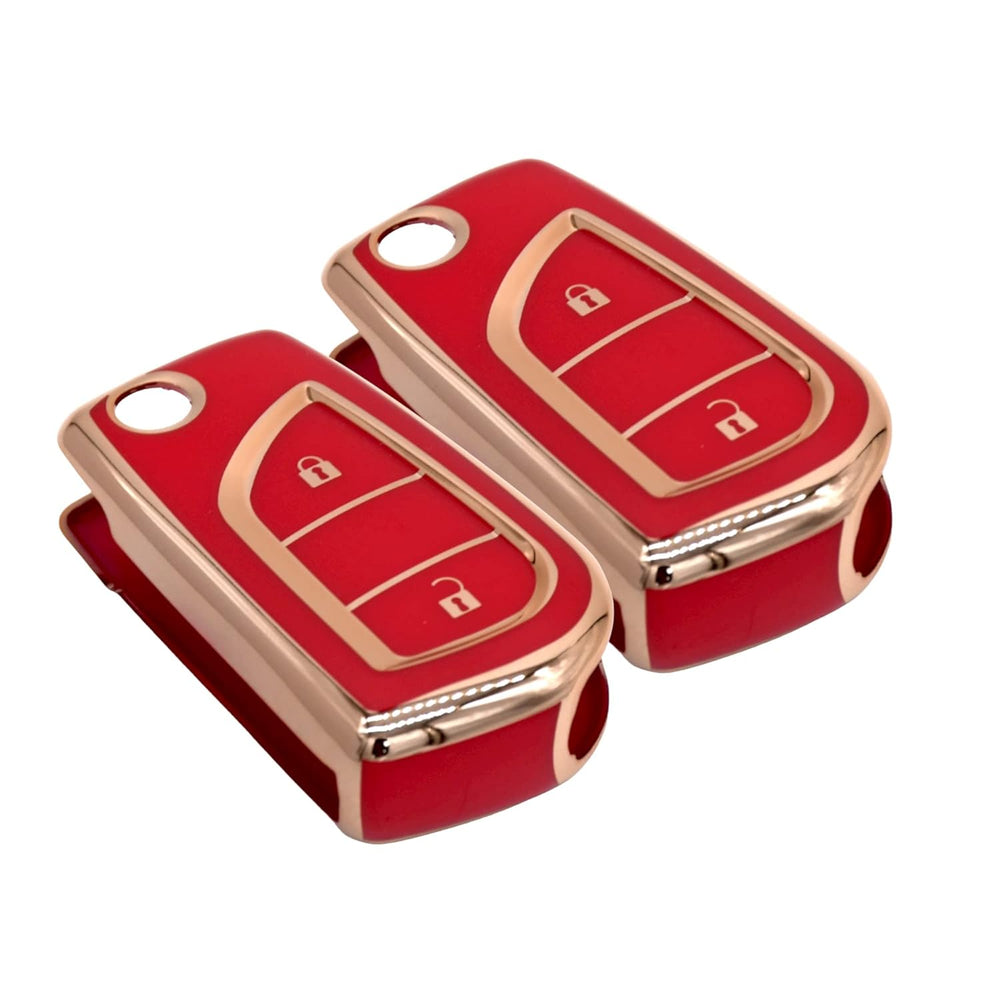 
                  
                    Kmh TPU Gold Key Cover For Toyota D4 (KC-207)-KEY COVER - TPU GOLD-KMH-PACK OF 1-RED-CARPLUS
                  
                