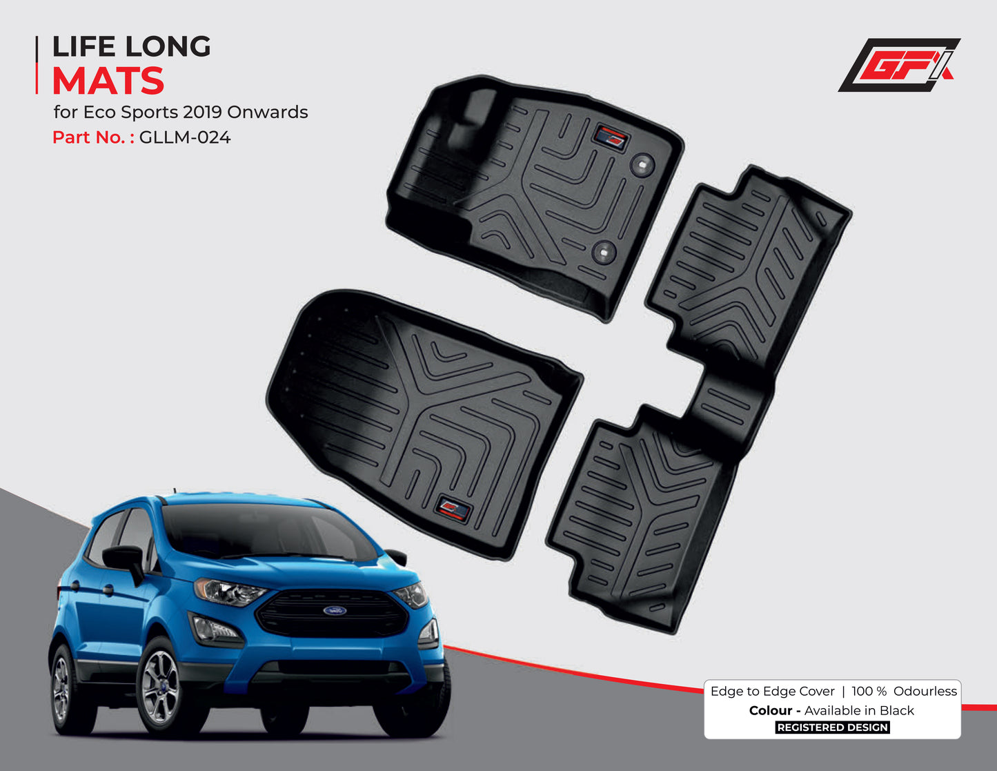 
                  
                    GFX Life Long Car Mats for Ford Ecosports (2019-2021)-Black
                  
                