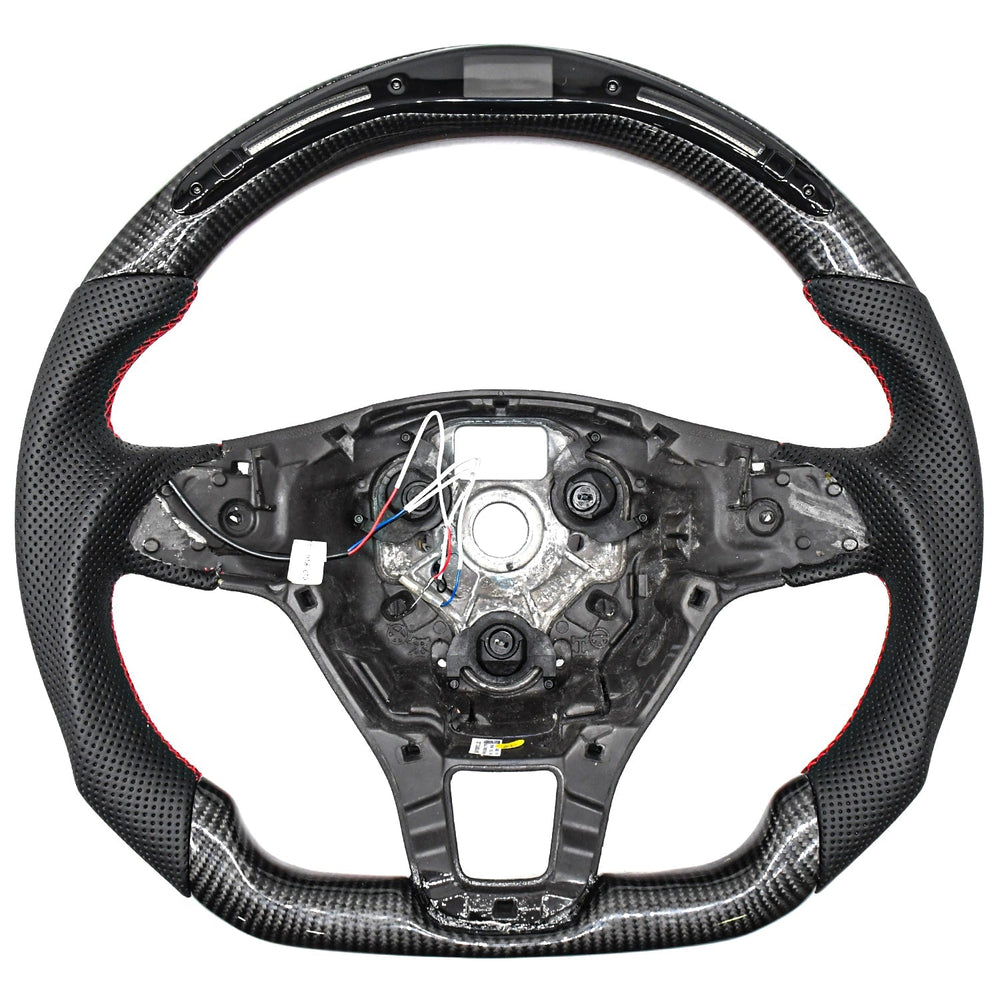 LED Alcantara Steering Wheel for Volkswagen Polo MQB-STEERING WHEEL-RETRO-CARPLUS