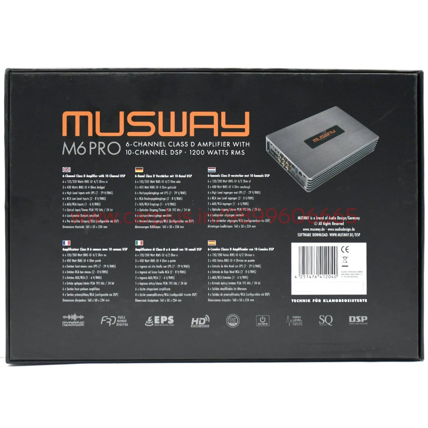 
                  
                    MUSWAY 6 Channel Amplifier With 10 Channel DSP-(M6PRO)-DSP AMPLIFIER-MUSWAY-CARPLUS
                  
                