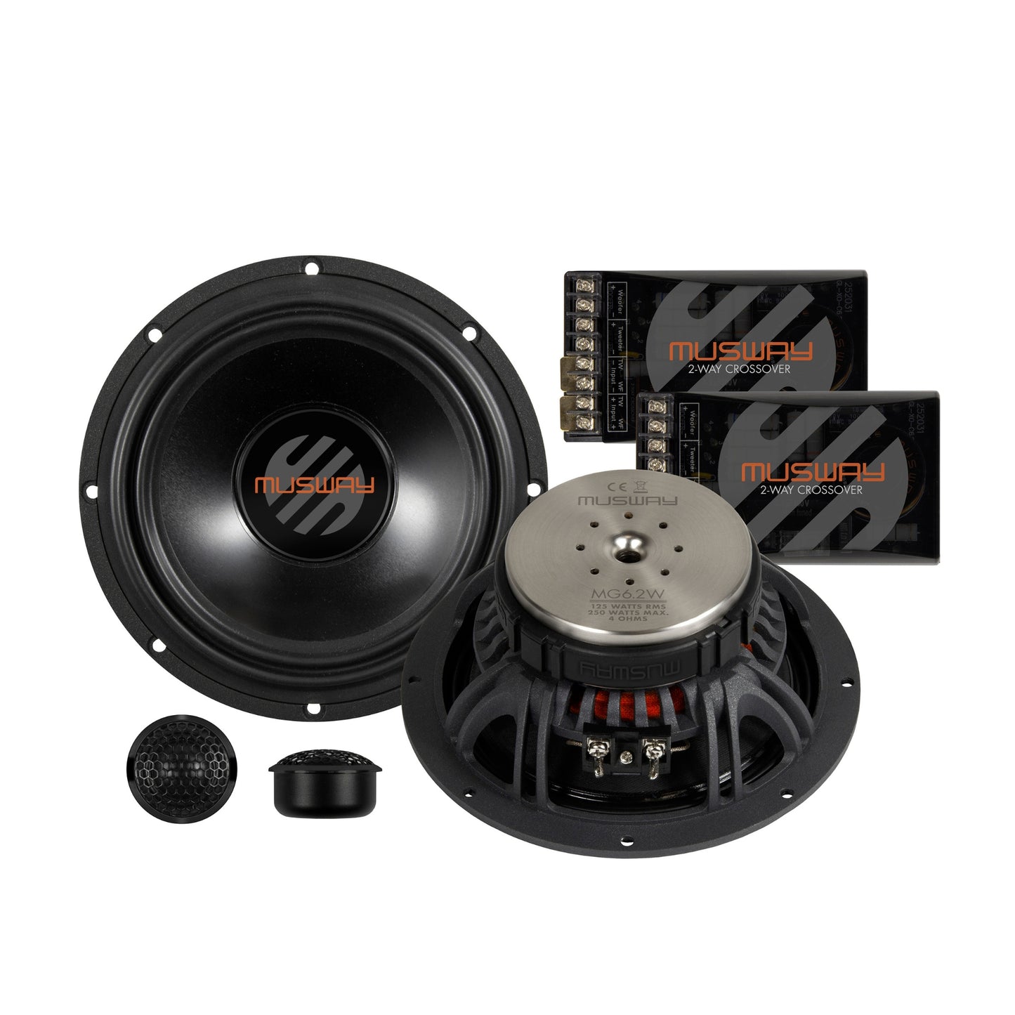 
                  
                    MUSWAY 6.5" 2 Way Component Speaker - (MG6.2C)-COMPONENT SPEAKER-MUSWAY-CARPLUS
                  
                