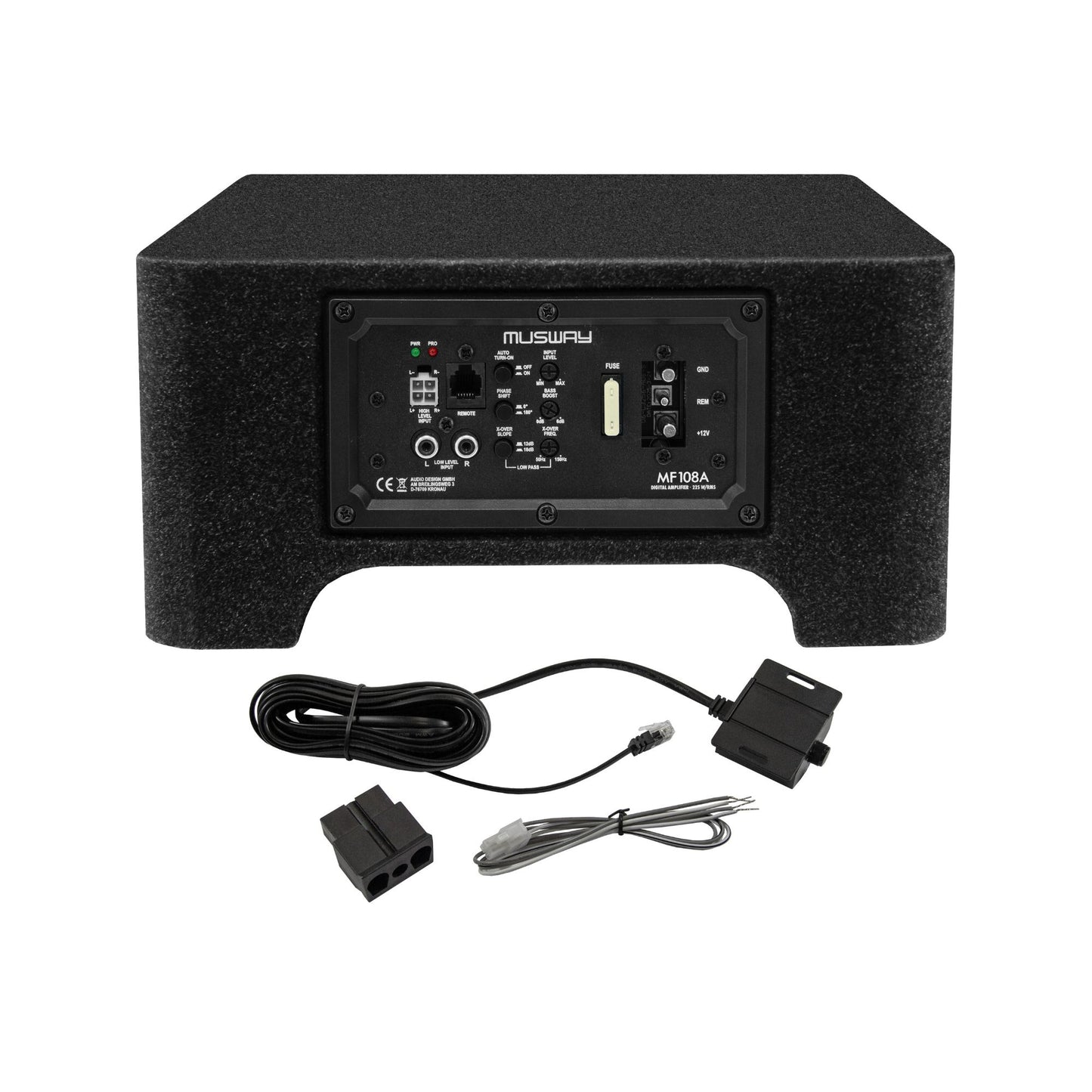 
                  
                    MUSWAY MF 108A 20cm (8") Powered Downfire Subwoofer System 225/450 Watts RMS/MAX-SUBWOOFER-MUSWAY-CARPLUS
                  
                