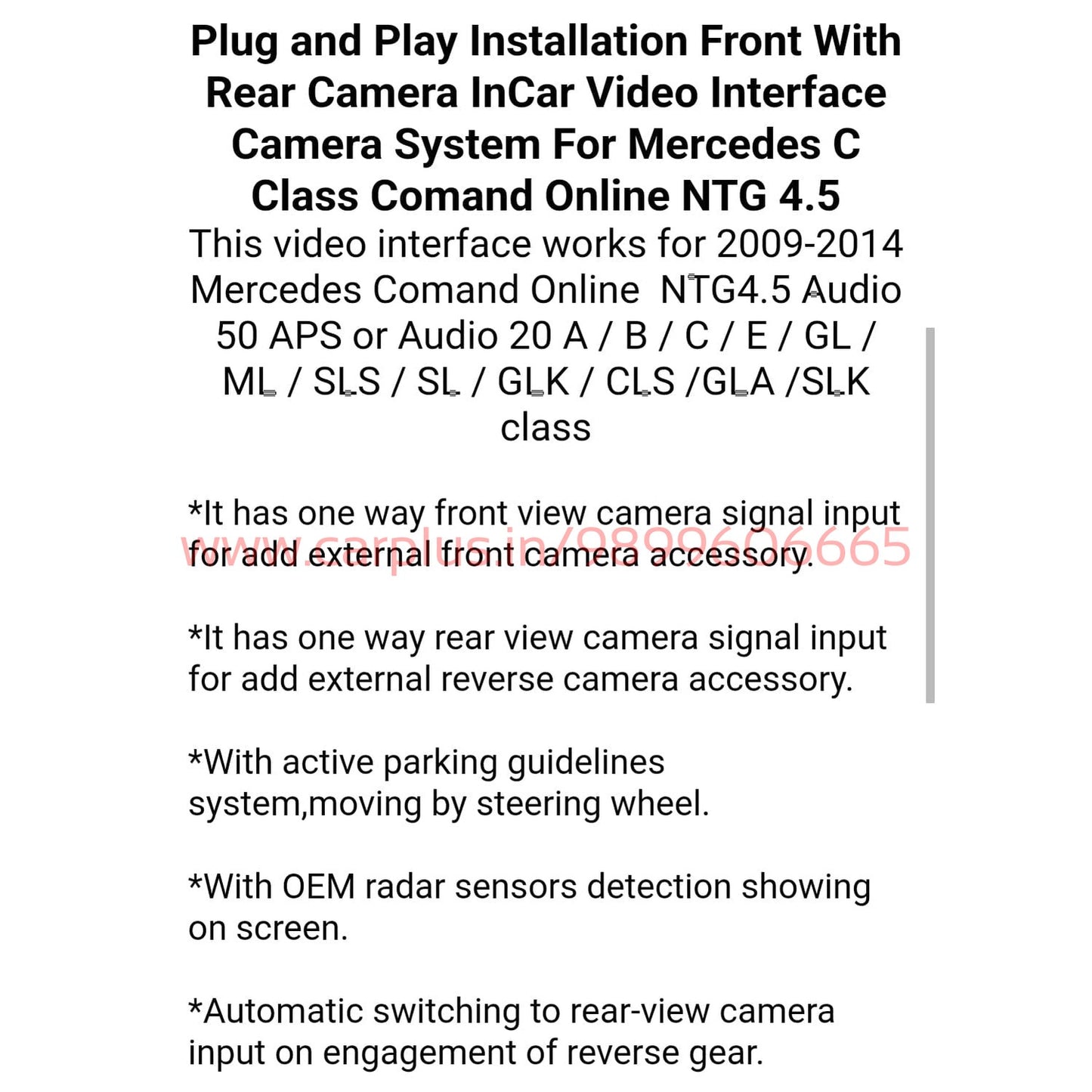
                  
                    Mercedes Camera Kits 5.0-CAMERA-RETRO SOLUTIONS-CARPLUS
                  
                