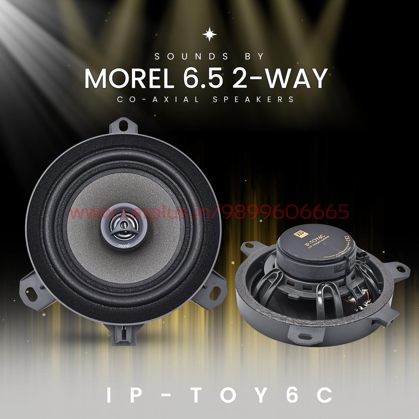 
                  
                    MOREL Toyota DirectFit 6.5 2-Way Co-axial Speakers(IP-TOY6C)-COAXIAL SPEAKERS-MOREL-CARPLUS
                  
                