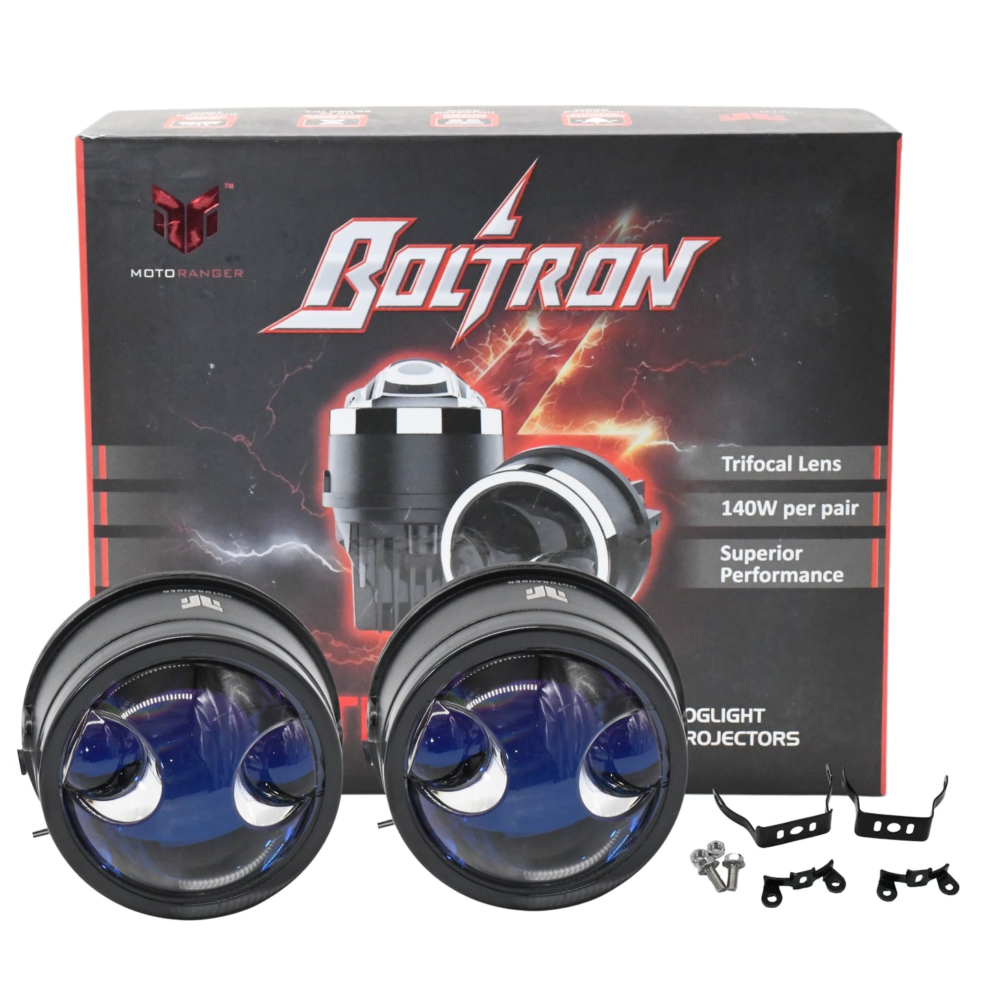
                  
                    MotoRanger Boltron Trifocal Foglight Projector 3-Inch (White)-FOG LIGHT-MotoRanger-CARPLUS
                  
                