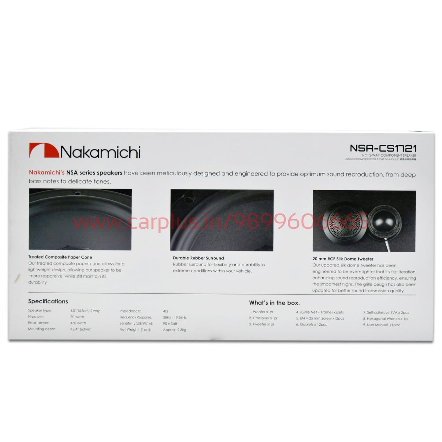 
                  
                    NAKAMICHI NSA-CS1721 6.5" 2-Way Component Speaker-COMPONENT SPEAKERS-NAKAMICHI-CARPLUS
                  
                