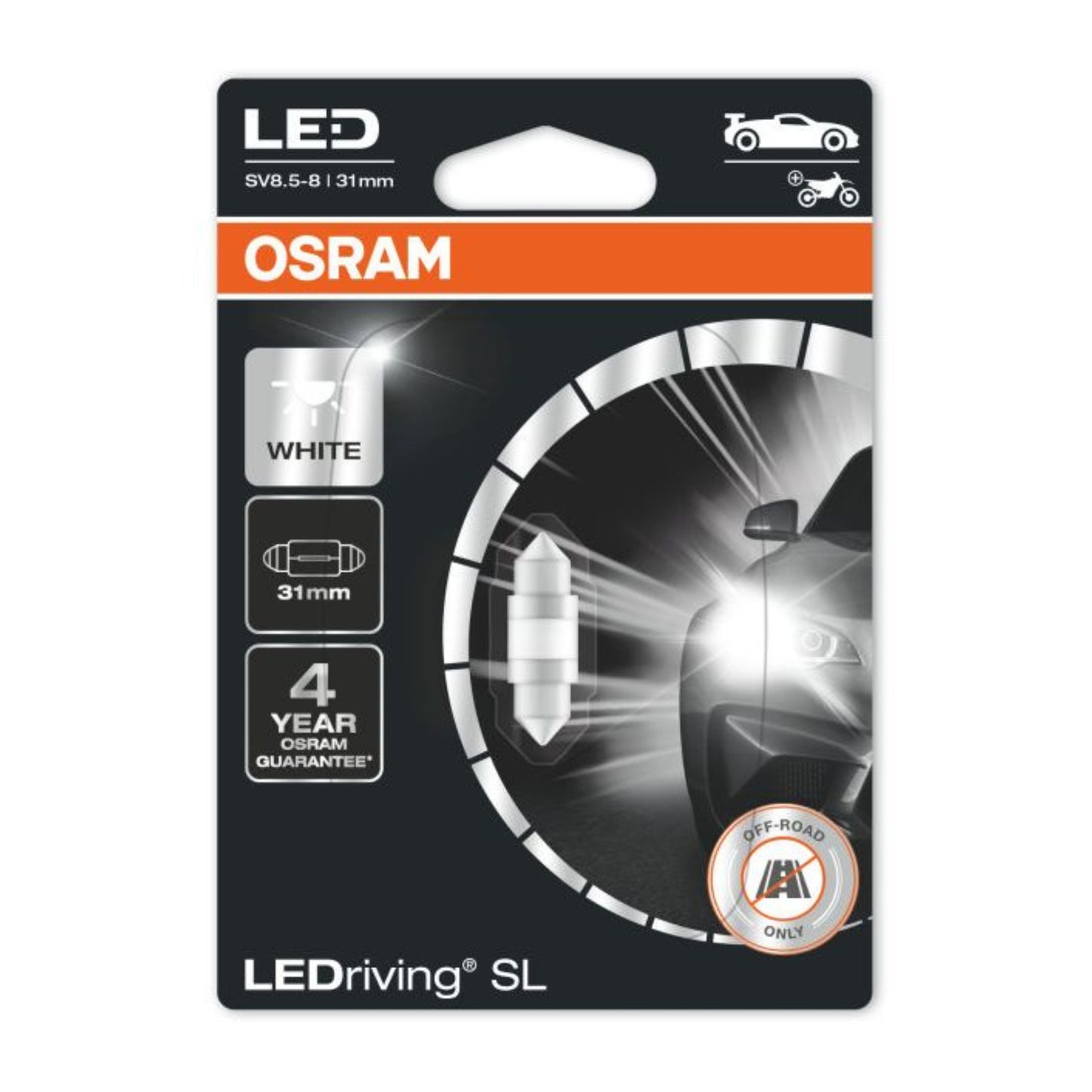 
                  
                    OSRAM LED SV8.5-8 | 31mm | 12V / 1W | 6438DWP-1BL-INTERIOR LED LAMPS-OSRAM-CARPLUS
                  
                