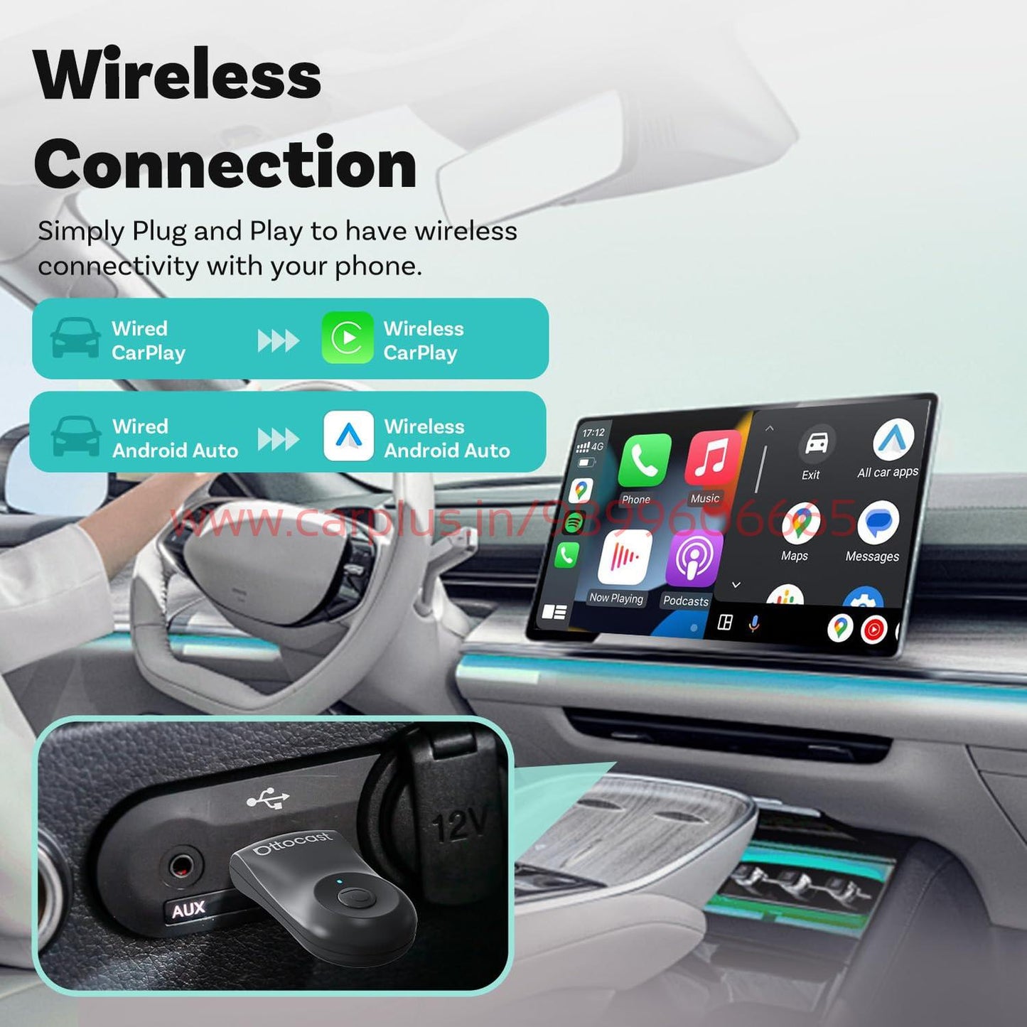 
                  
                    OTTOCAST Mini Wireless Carplay & Android Auto Adapter - CA505-CARPLAY-OTTOCAST-CARPLUS
                  
                