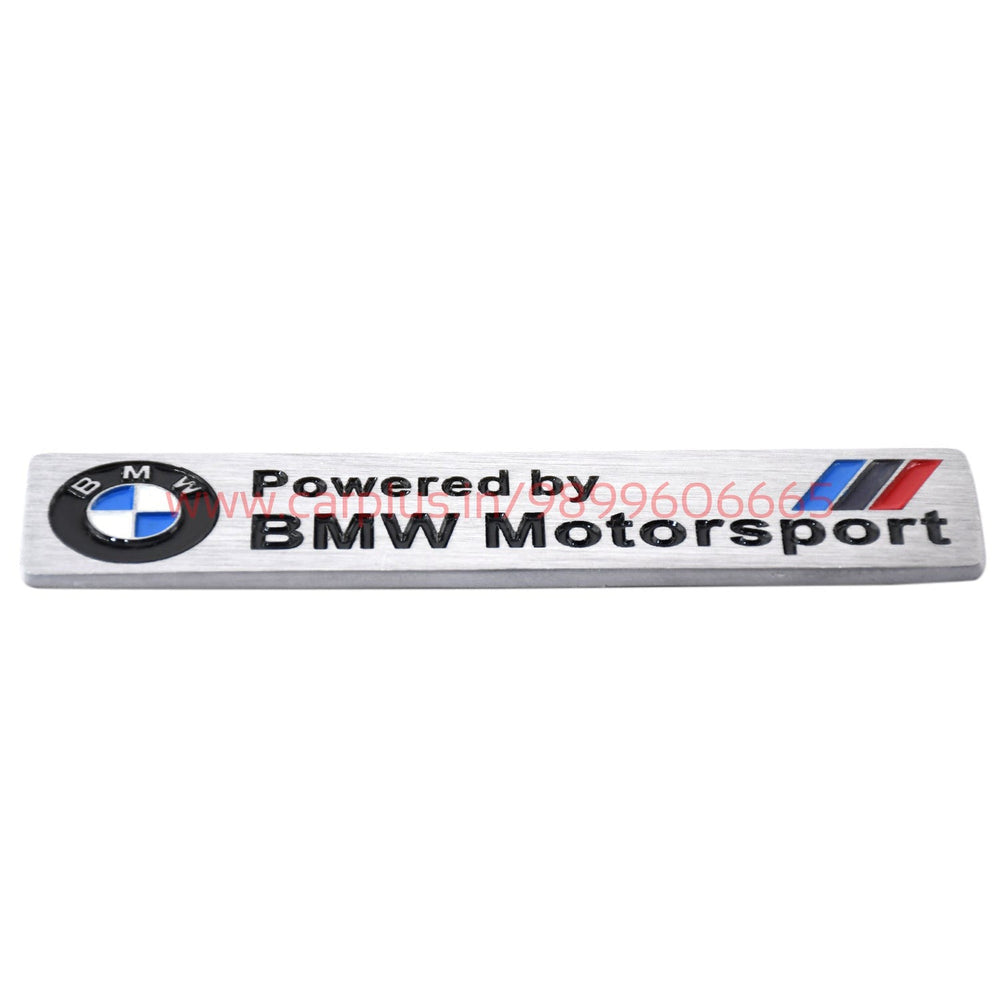 KMH Powered by BMW Motorsport Rectangular Badge with Chrome Effect-BADGES-KMH-BADGES-CARPLUS