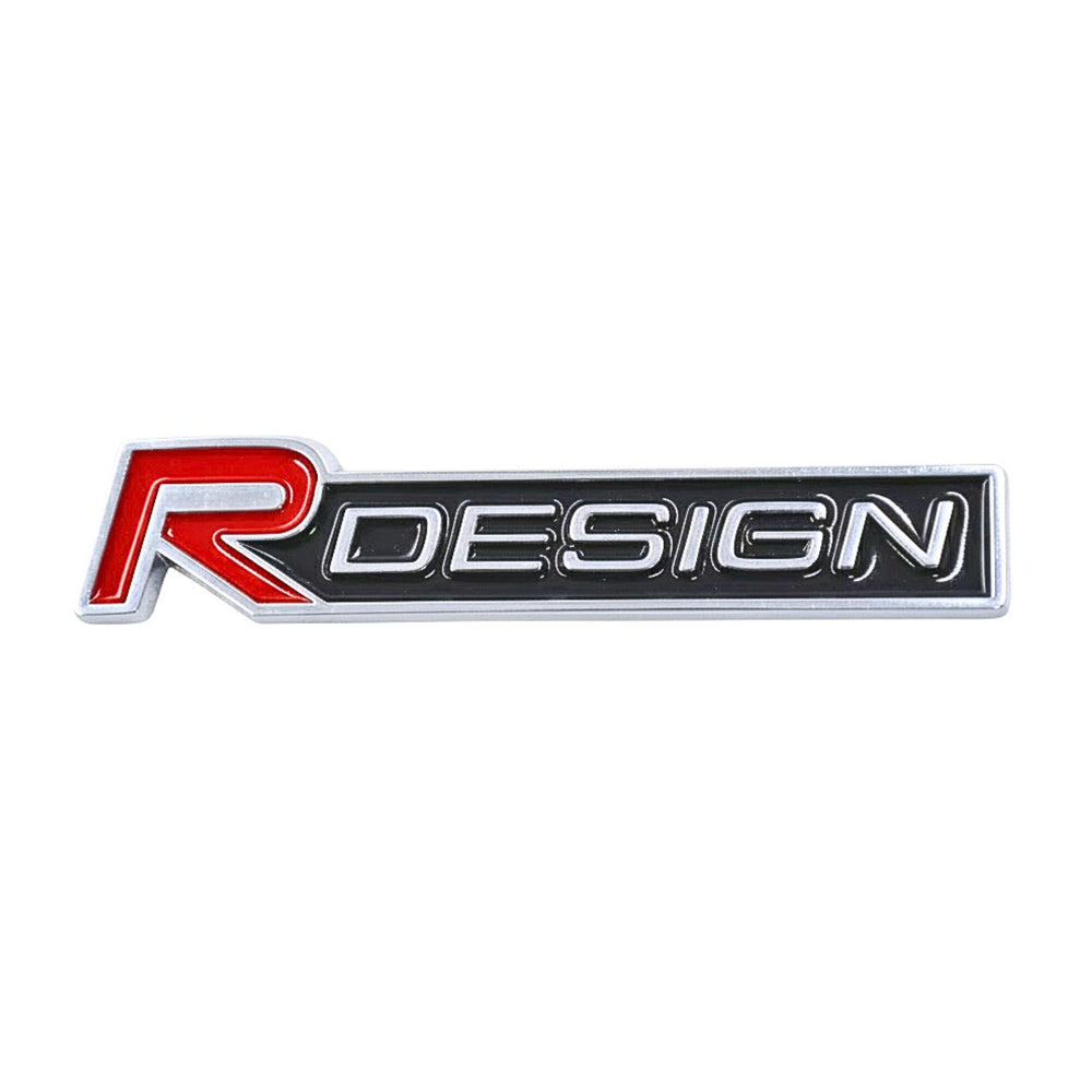 R DESIGN Emblem 3D Badge-BADGES-CARPLUS-Red & Black(Outer Chrome)-CARPLUS