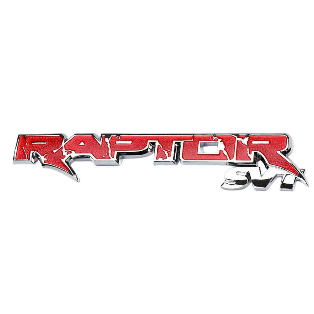 RAPTOR SVT Emblem 3D Badge Ford-BADGES-CARPLUS-Red & Chrome - D1-CARPLUS