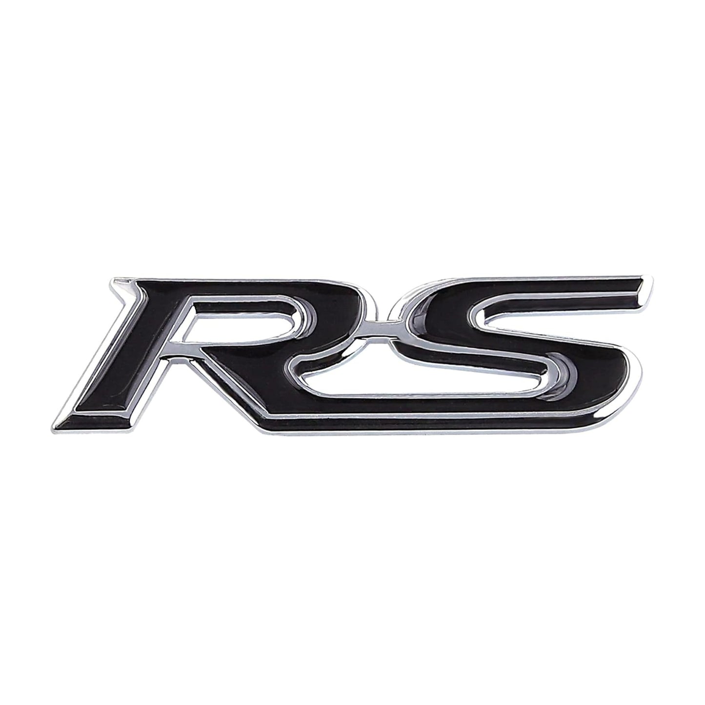 RS Emblem 3D Badge-BADGES-CARPLUS-Black & Chrome (Metal) - D1-CARPLUS