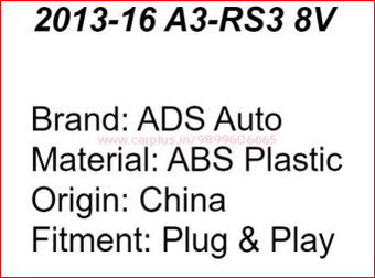 
                  
                    Audi 14-16 A3 Rs3-AUDI GRILLS-RETRO SOLUTIONS-CARPLUS
                  
                