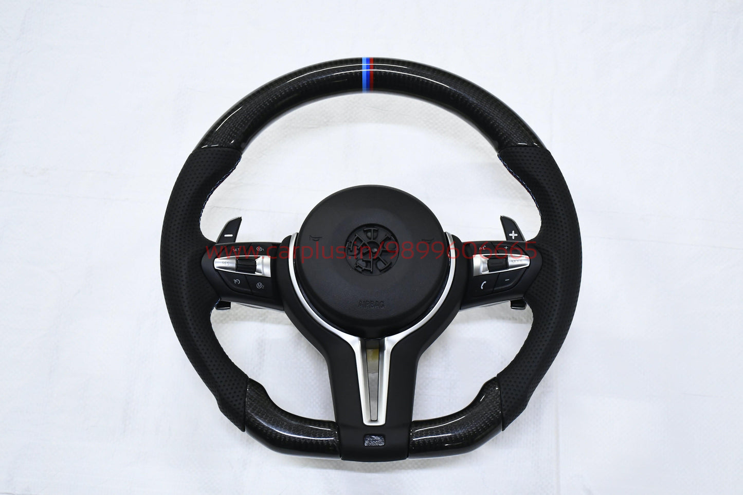 
                  
                    BMW M3 F30 Steering Wheel real carbon, 3 Series F30 2013-19 , 1 Series F20 2013-18 , X1 F48 2016-22 , X3 F25 2010-16, X5 F15 2014-17 , 3 GT F34 , X6 2014-17-STEERING WHEEL-RETRO SOLUTIONS-CARPLUS
                  
                