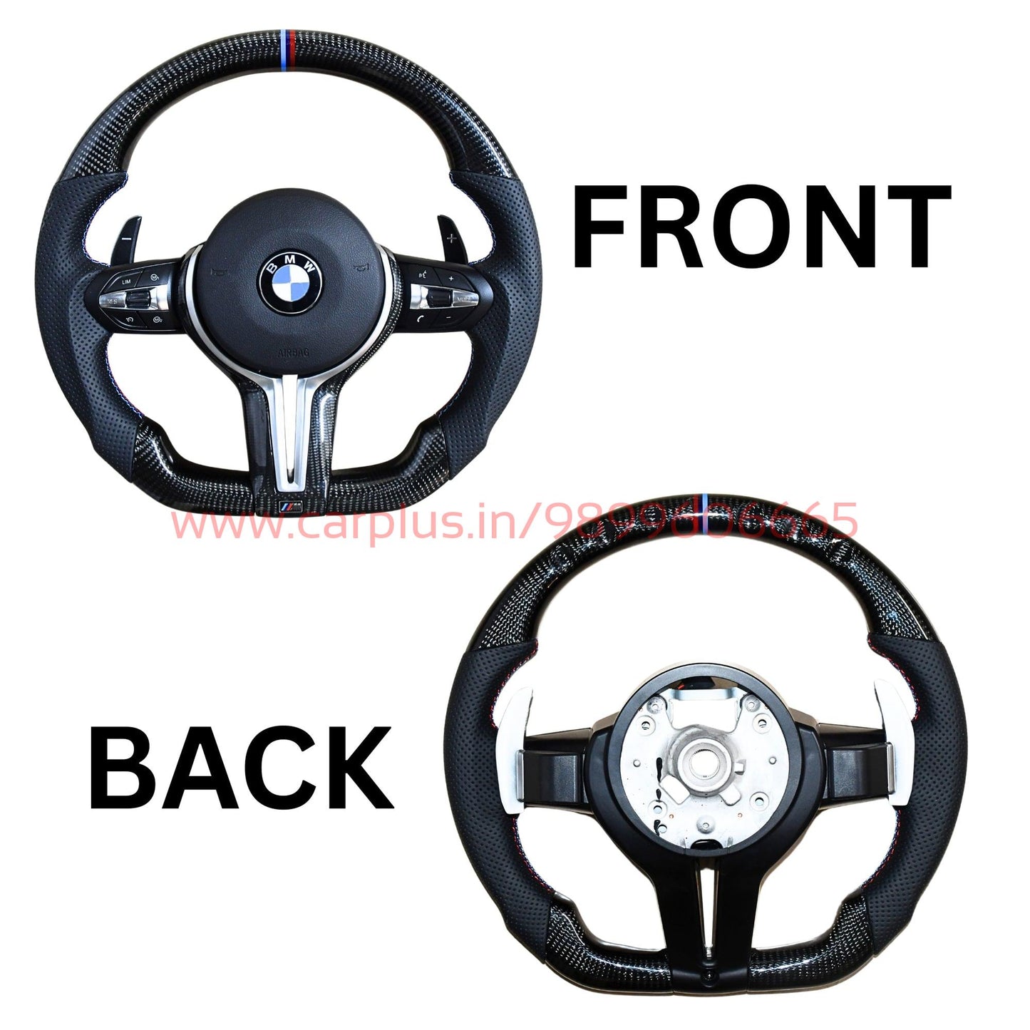 
                  
                    BMW M3 F30 Steering Wheel real carbon, 3 Series F30 2013-19 , 1 Series F20 2013-18 , X1 F48 2016-22 , X3 F25 2010-16, X5 F15 2014-17 , 3 GT F34 , X6 2014-17-STEERING WHEEL-RETRO SOLUTIONS-CARPLUS
                  
                
