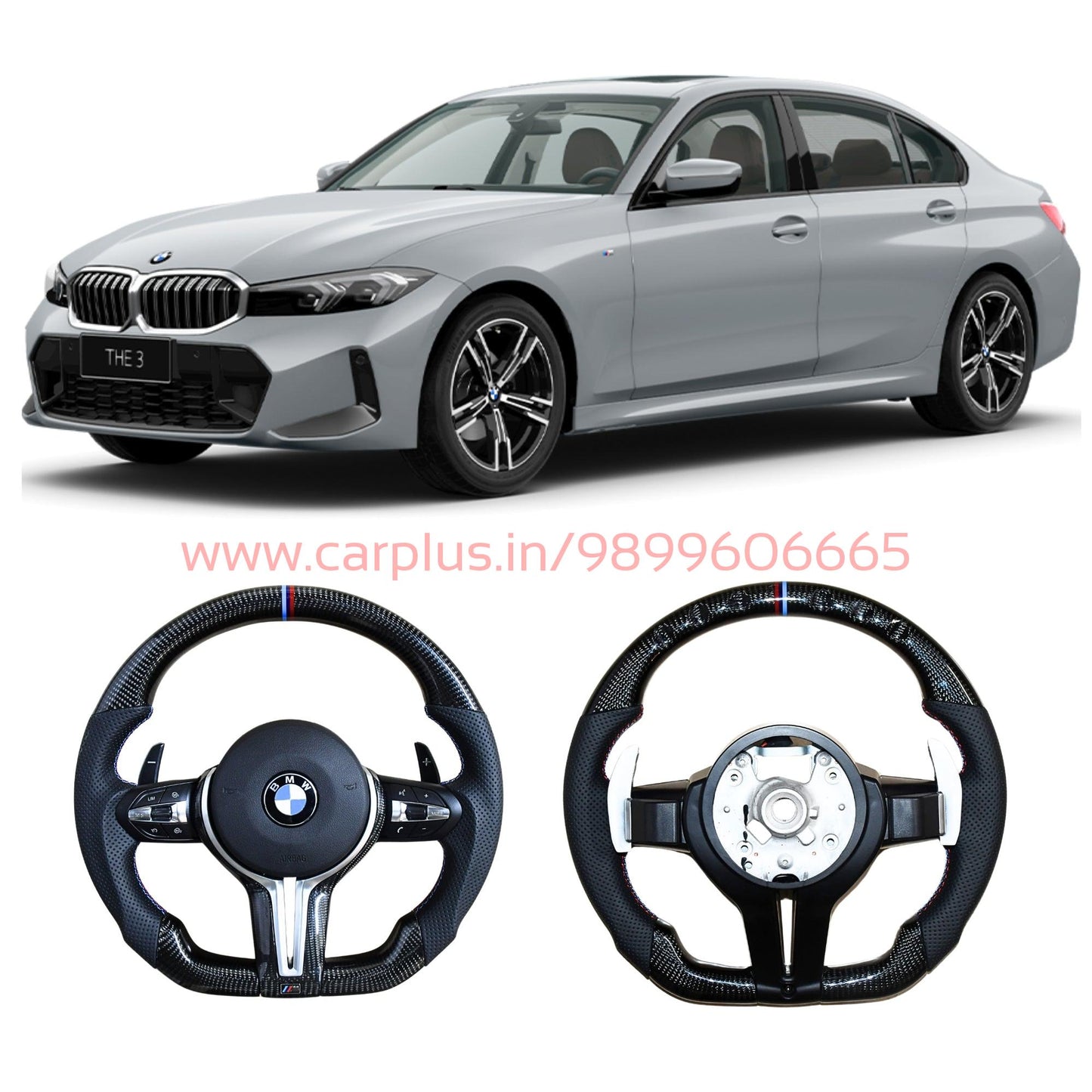 
                  
                    BMW M3 F30 Steering Wheel real carbon, 3 Series F30 2013-19 , 1 Series F20 2013-18 , X1 F48 2016-22 , X3 F25 2010-16, X5 F15 2014-17 , 3 GT F34 , X6 2014-17-STEERING WHEEL-RETRO SOLUTIONS-CARPLUS
                  
                