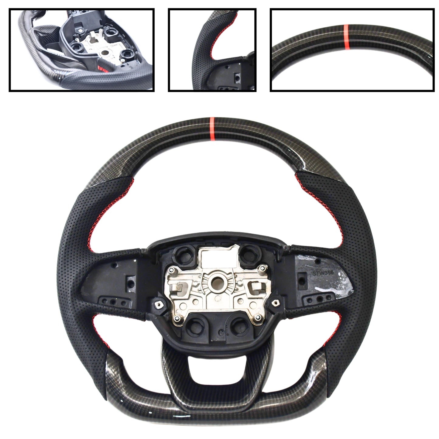 
                  
                    Real Carbon Steering Wheel for Mahindra Thar ROXX / Scorpio N And XUV 700-STEERING WHEEL-RETRO-CARPLUS
                  
                