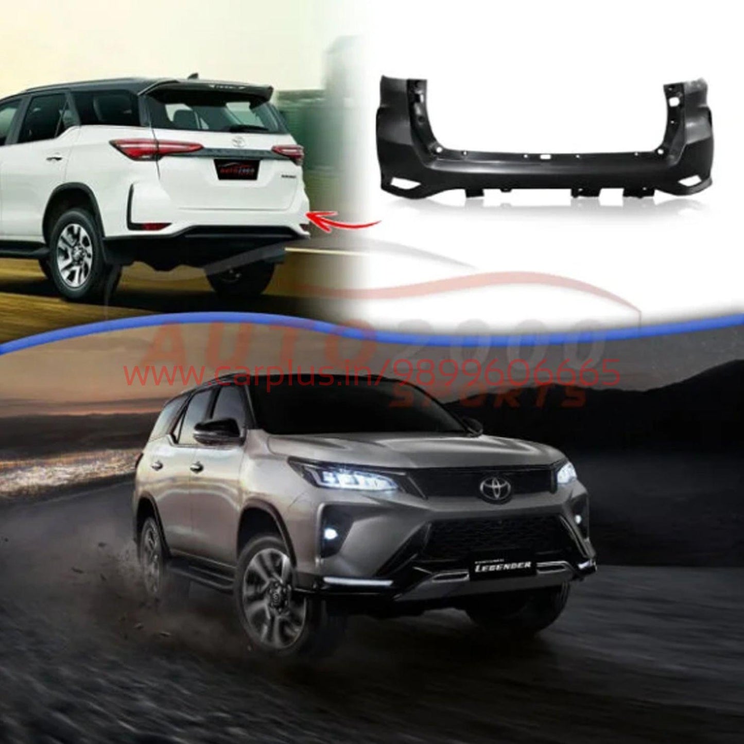 
                  
                    Fortuner Legender Rear Bumper-BODY KIT PARTS-RETRO SOLUTIONS-CARPLUS
                  
                
