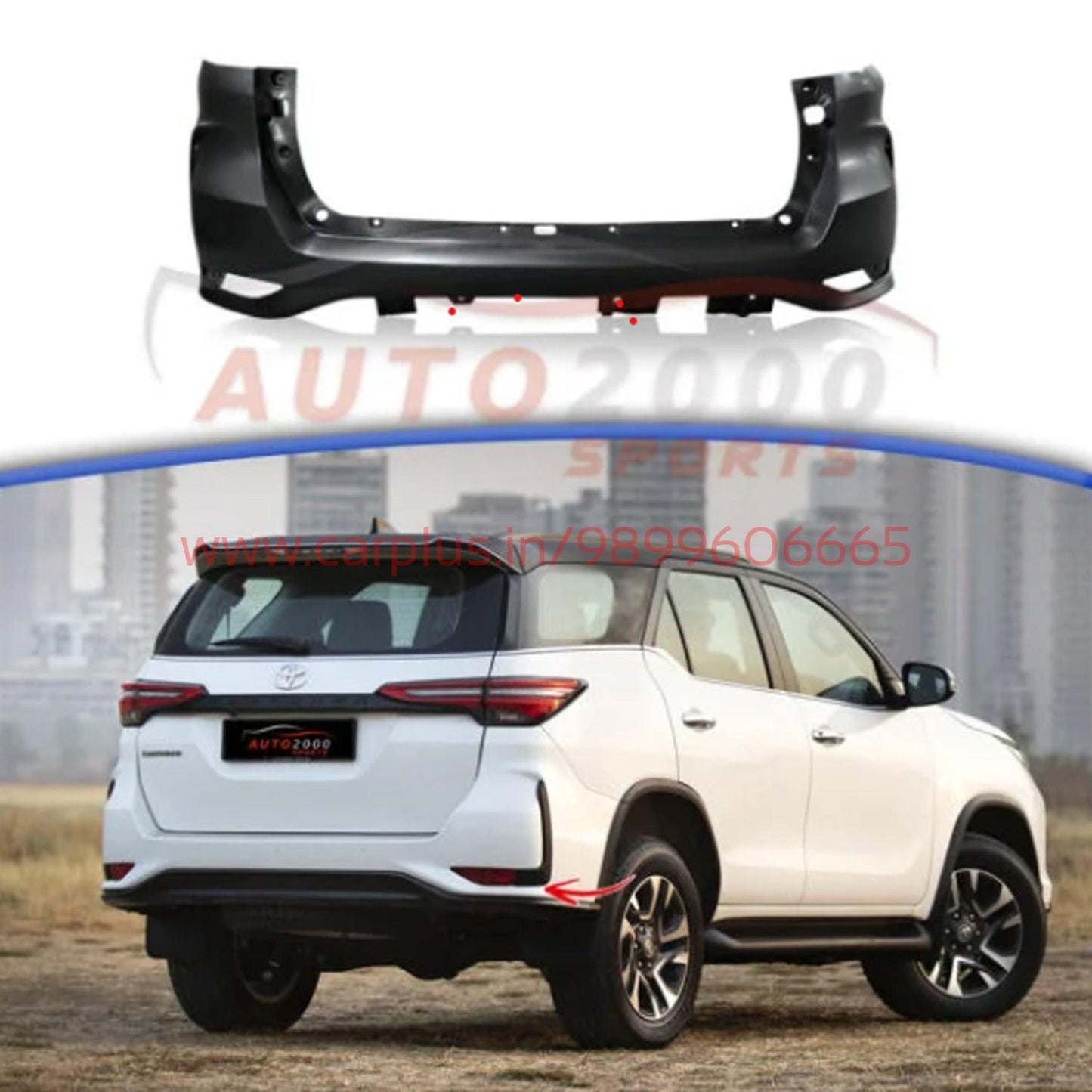 
                  
                    Fortuner Legender Rear Bumper-BODY KIT PARTS-RETRO SOLUTIONS-CARPLUS
                  
                