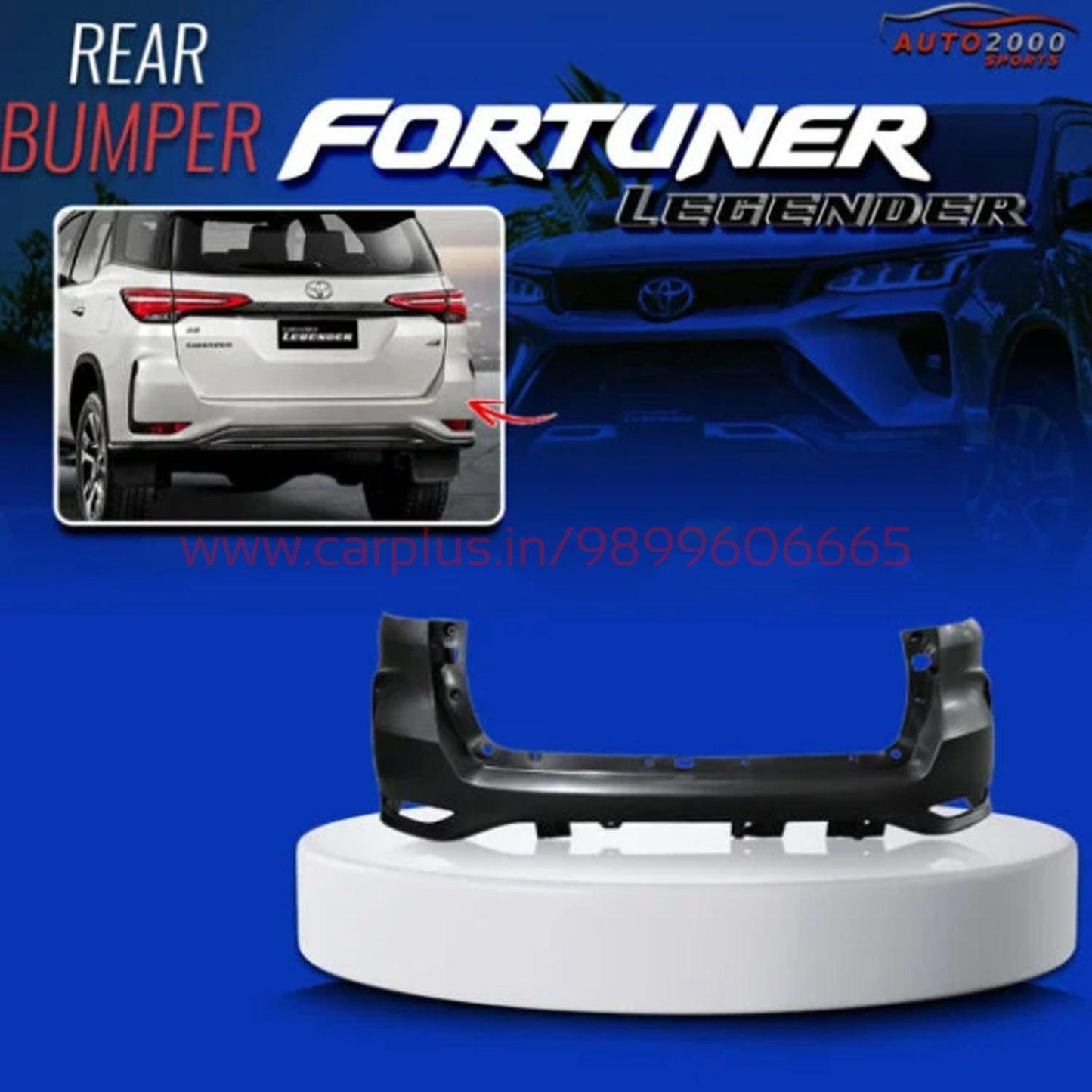 
                  
                    Fortuner Legender Rear Bumper-BODY KIT PARTS-RETRO SOLUTIONS-CARPLUS
                  
                