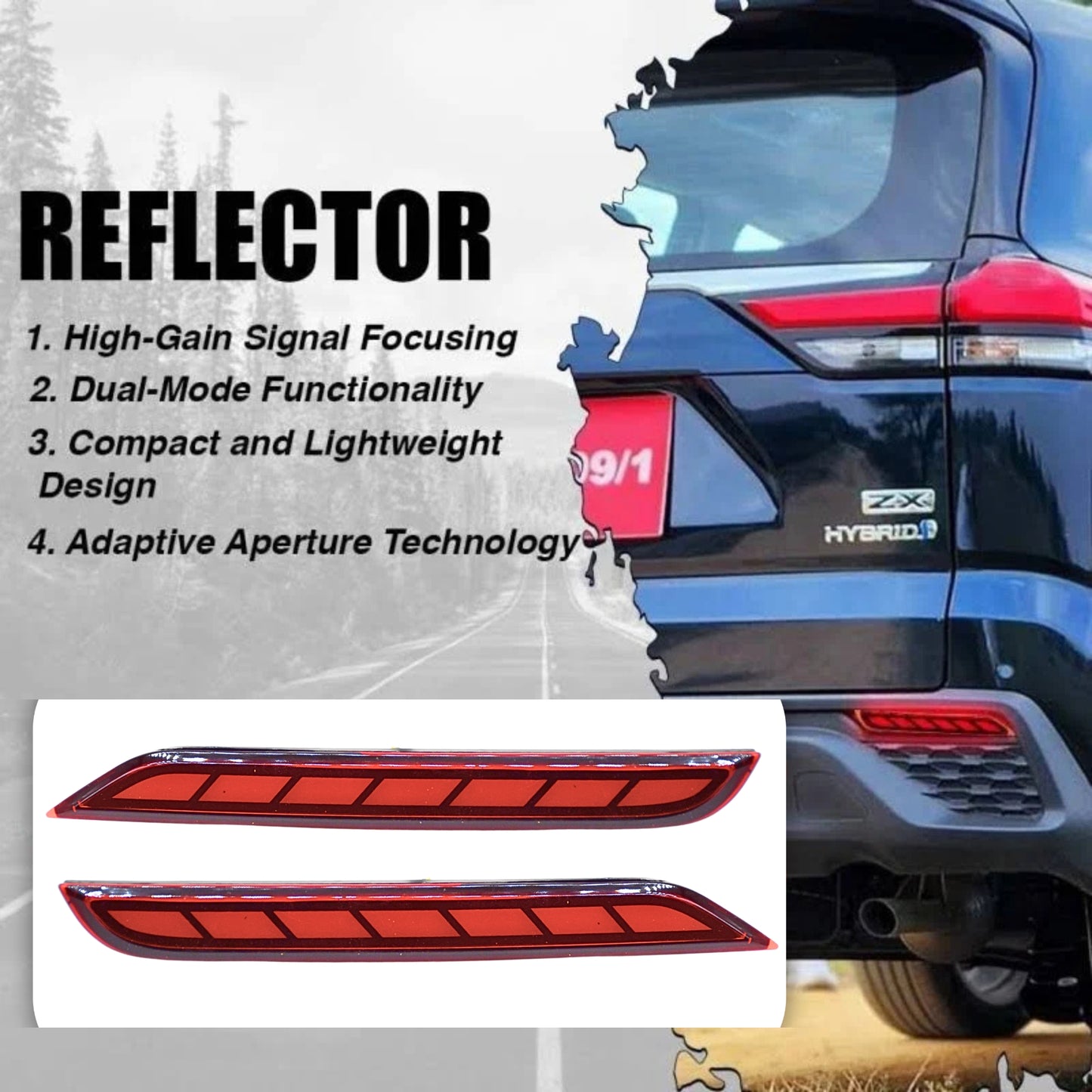 
                  
                    Rear Reflector for Toyota Innova Hycross-REAR REFLECTOR-RETRO-CARPLUS
                  
                