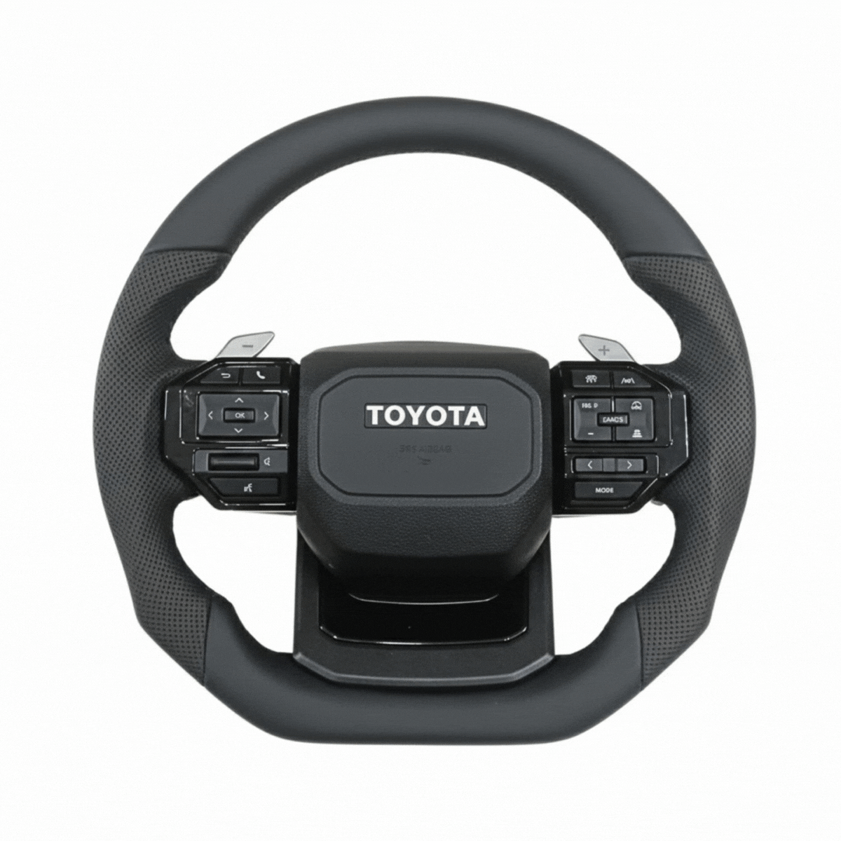 
                  
                    Steering Wheel for Toyota Crysta ( LC 250 Inspired )-STEERING WHEEL-RETRO-With Paddle Shifter-Leather-CARPLUS
                  
                