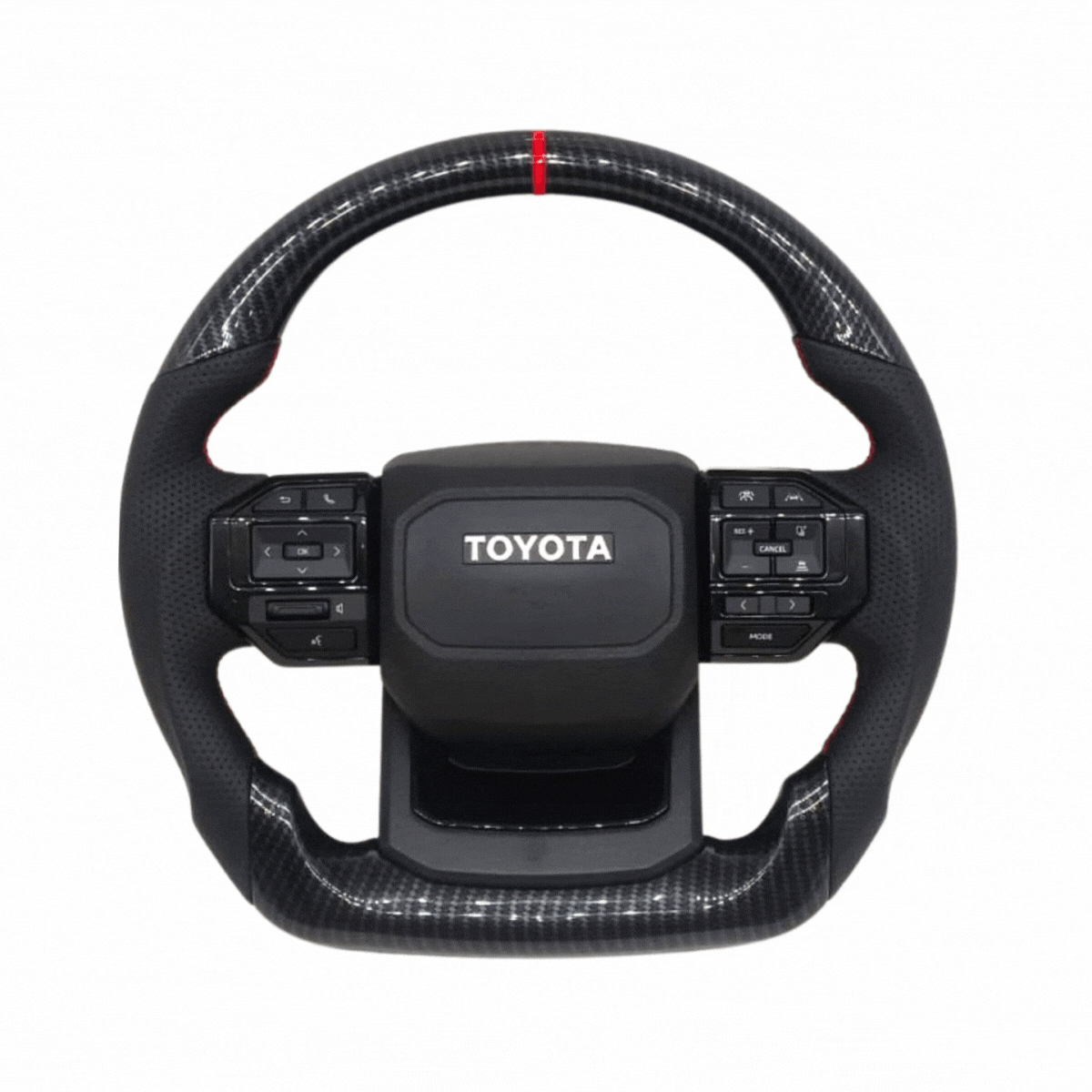 
                  
                    Steering Wheel for Toyota Crysta ( LC 250 Inspired )-STEERING WHEEL-RETRO-Without Paddle Shifter-Copy Carbon-CARPLUS
                  
                