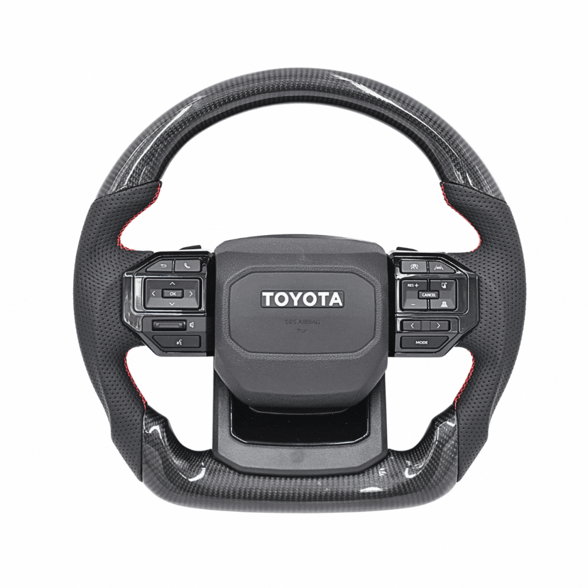 
                  
                    Steering Wheel for Toyota Crysta ( LC 250 Inspired )-STEERING WHEEL-RETRO-Without Paddle Shifter-Real Carbon Fiber-CARPLUS
                  
                