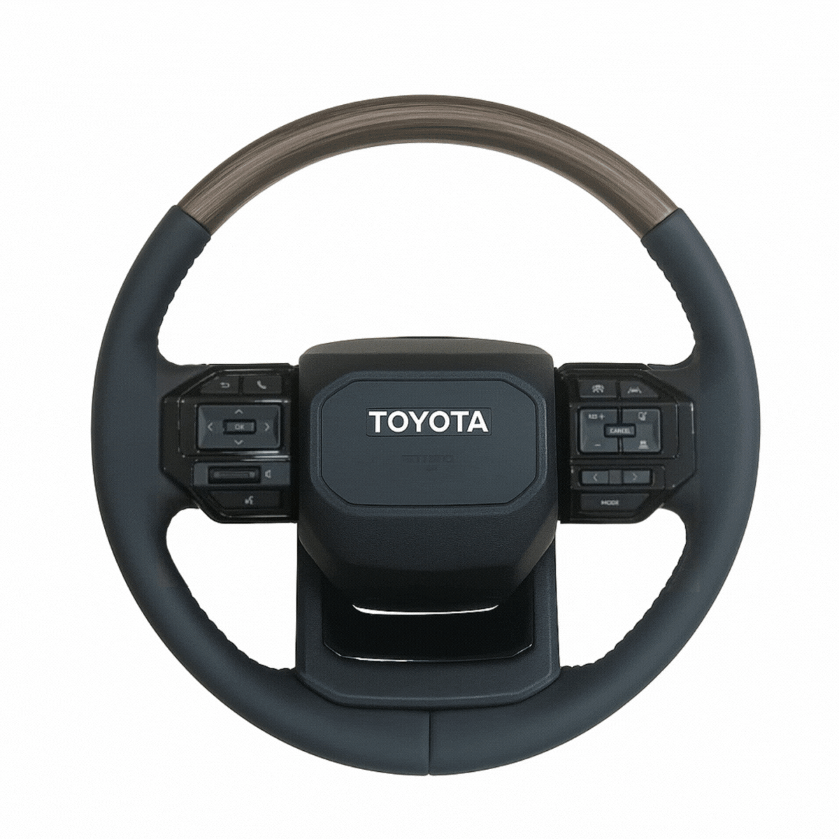 
                  
                    Steering Wheel for Toyota Crysta ( LC 250 Inspired )-STEERING WHEEL-RETRO-Without Paddle Shifter-Wooden-CARPLUS
                  
                