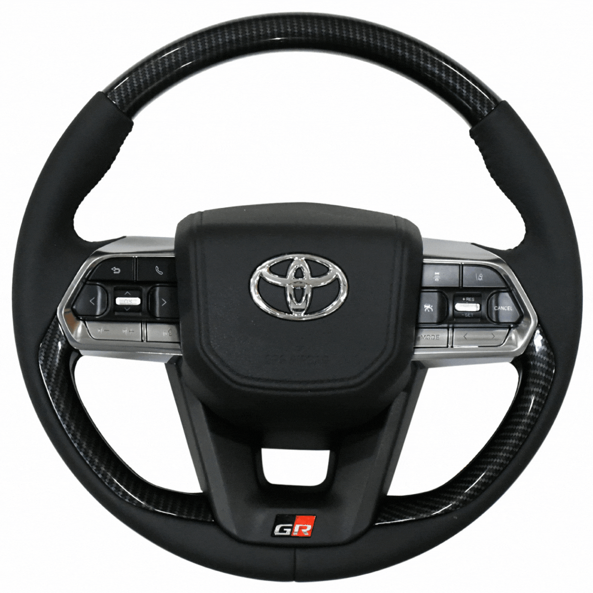 
                  
                    Steering Wheel for Toyota Crysta ( LC 300 Inspired )-STEERING WHEEL-RETRO-Without Paddle Shifter-Copy Carbon-CARPLUS
                  
                